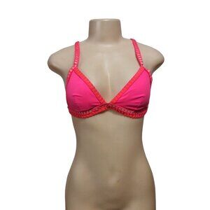Victoria's Secret Bikini Top Size Medium Hot Pink